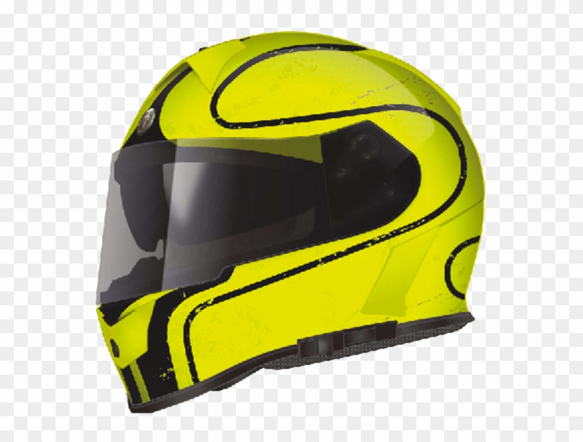 T 14 Tracer Hi Viz Green Black 1 - Motorcycle Helmet Clipart #2980204