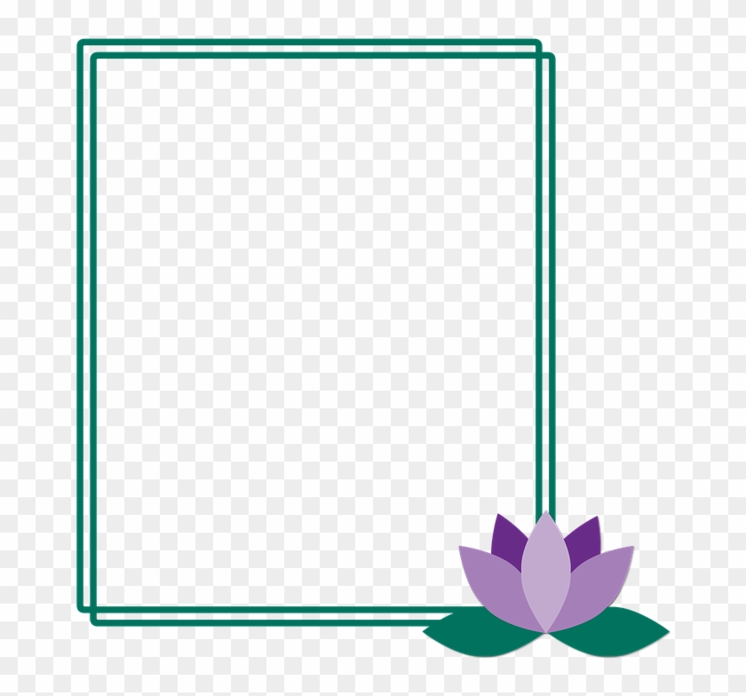 Frame, Lotus, Flower, Picture Frame, Green, Lilac - Green Clipart #2980843