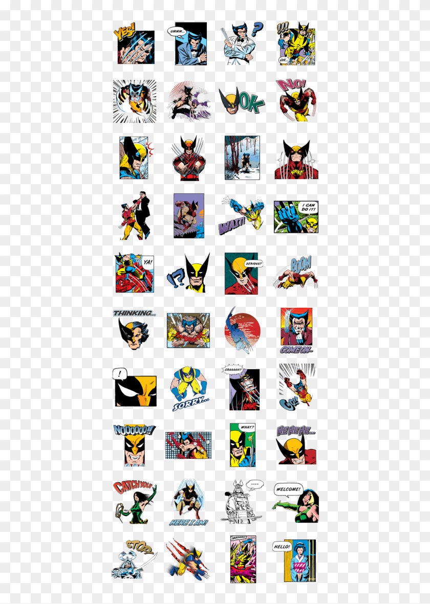 X-men Wolverine - Bang Dream Line Sticker Clipart