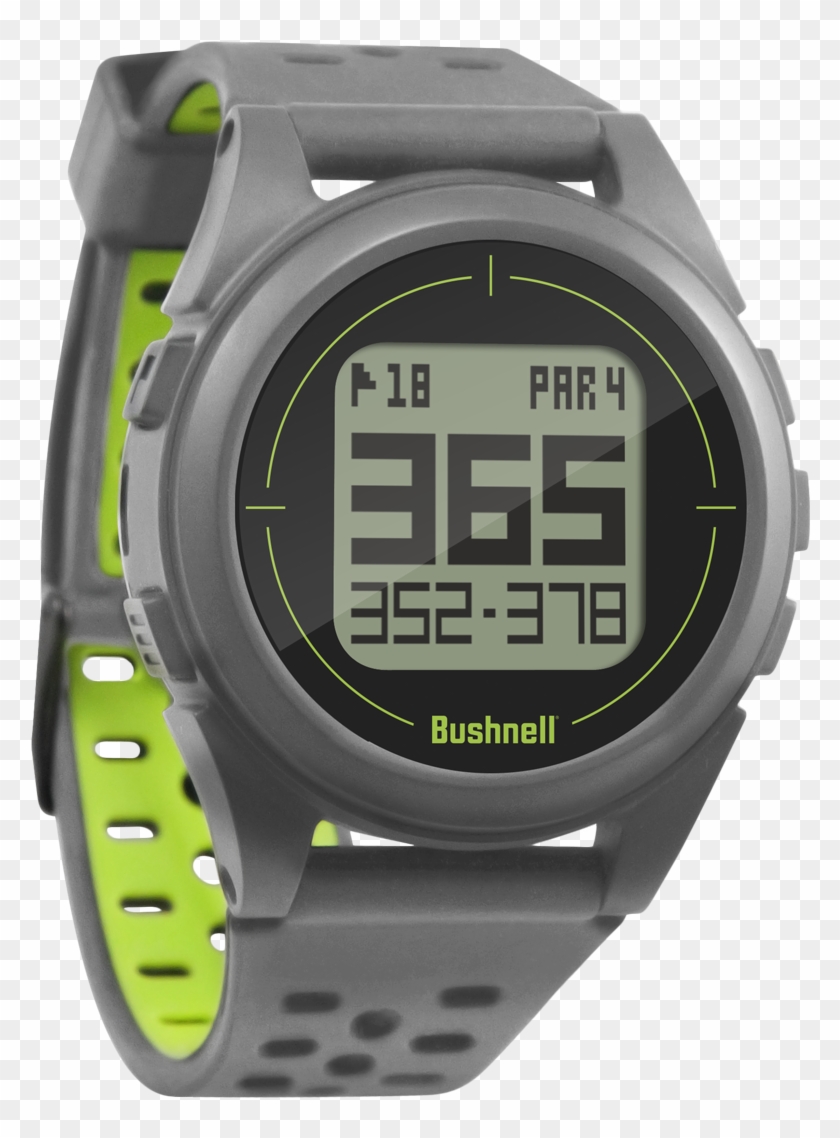 Bushnell Golf Ion 2 Gps Watch In Gray/green On Black - Bushnell Neo-ion Gps Watch Clipart #2983206