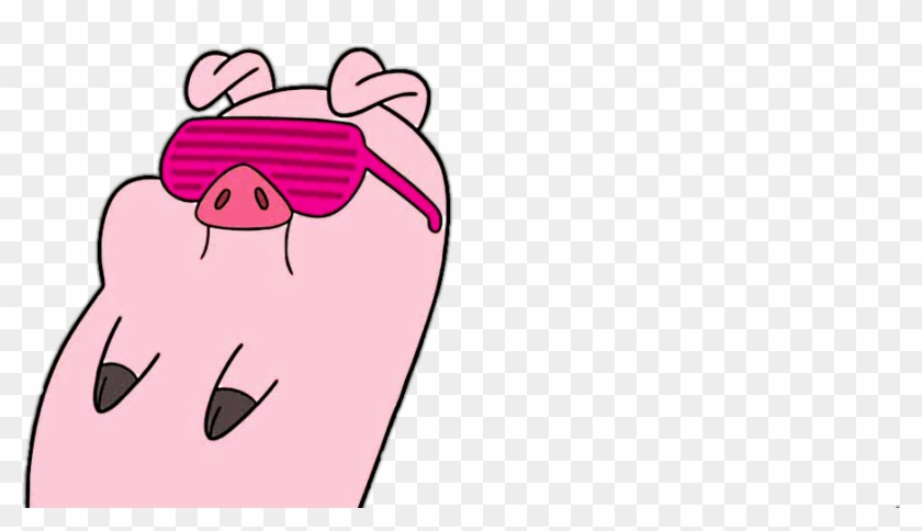 #pig #cartoon #shades #cool #transparent #png #freetoedit - Waddles From Gravity Falls Clipart #2984145