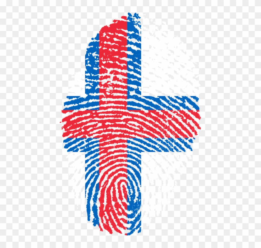 Faroe, Islands, Flag, Fingerprint, Country, Pride - Chile Flag Png Clipart