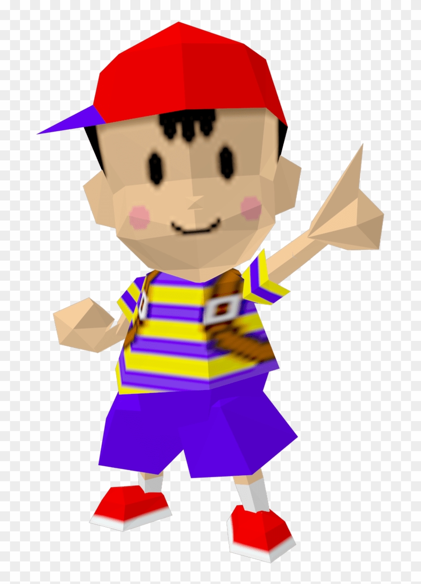 Smash 64 Ness In 4 Pose Super Brothers - Ness Transparent Clipart