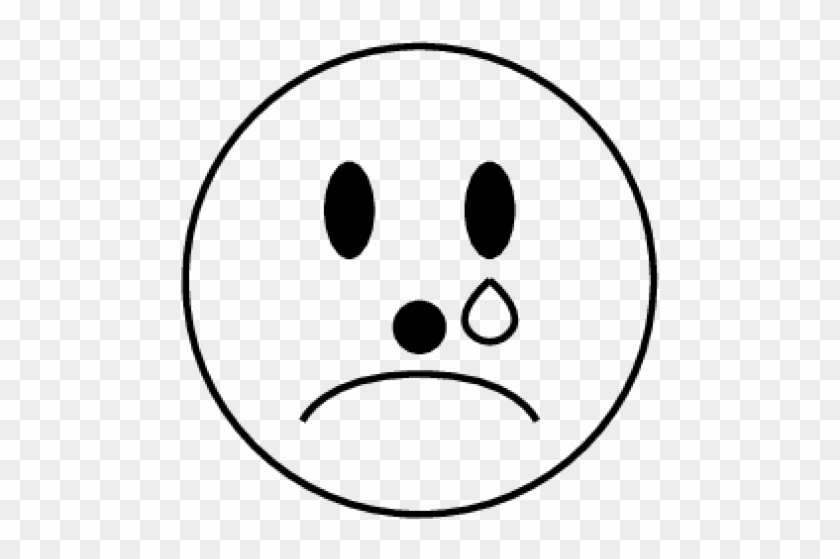 Sad Emoji Clipart Upset - Sad Face Emoticons Black And White - Png Download #2985063