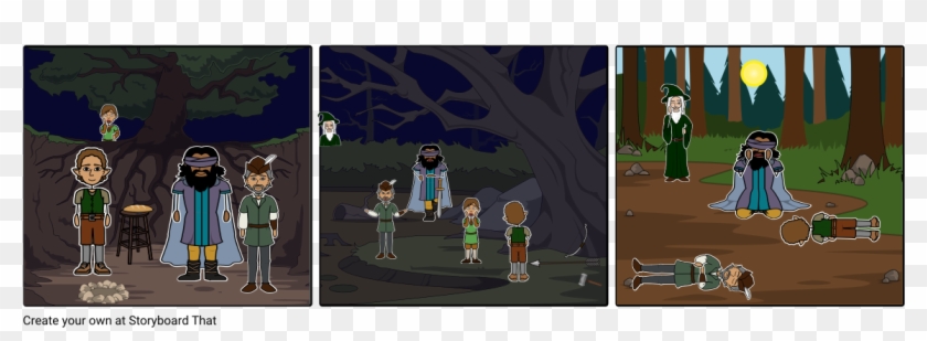 Troll Scene - Hatchet Book Clipart