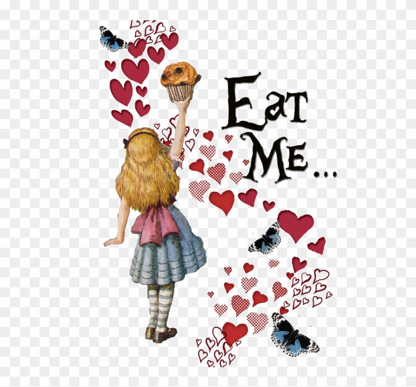 Click And Drag To Re-position The Image, If Desired - Eat Me Alice In Wonderland Illustration Clipart #2985687