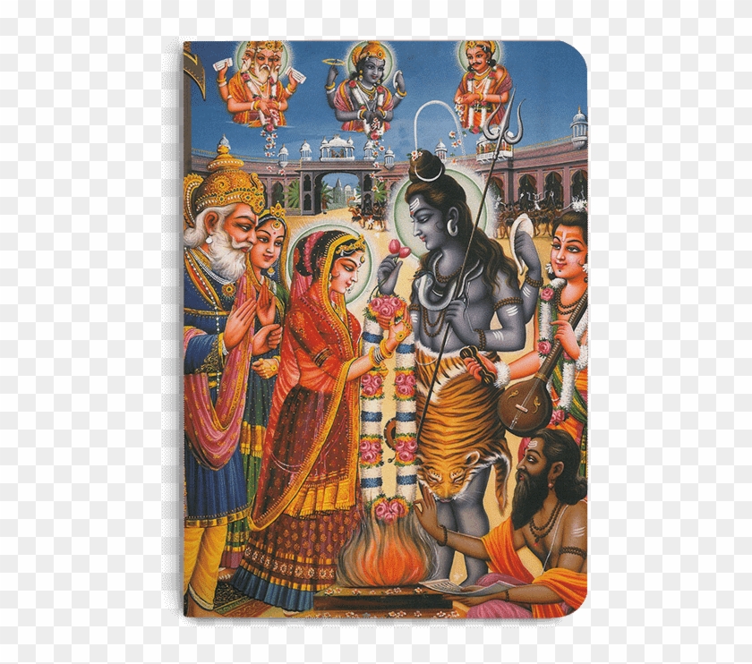 Dailyobjects Indian Mythology Shiv Parvati Wedding - Shiv Parvati Vivah Clipart #2985733