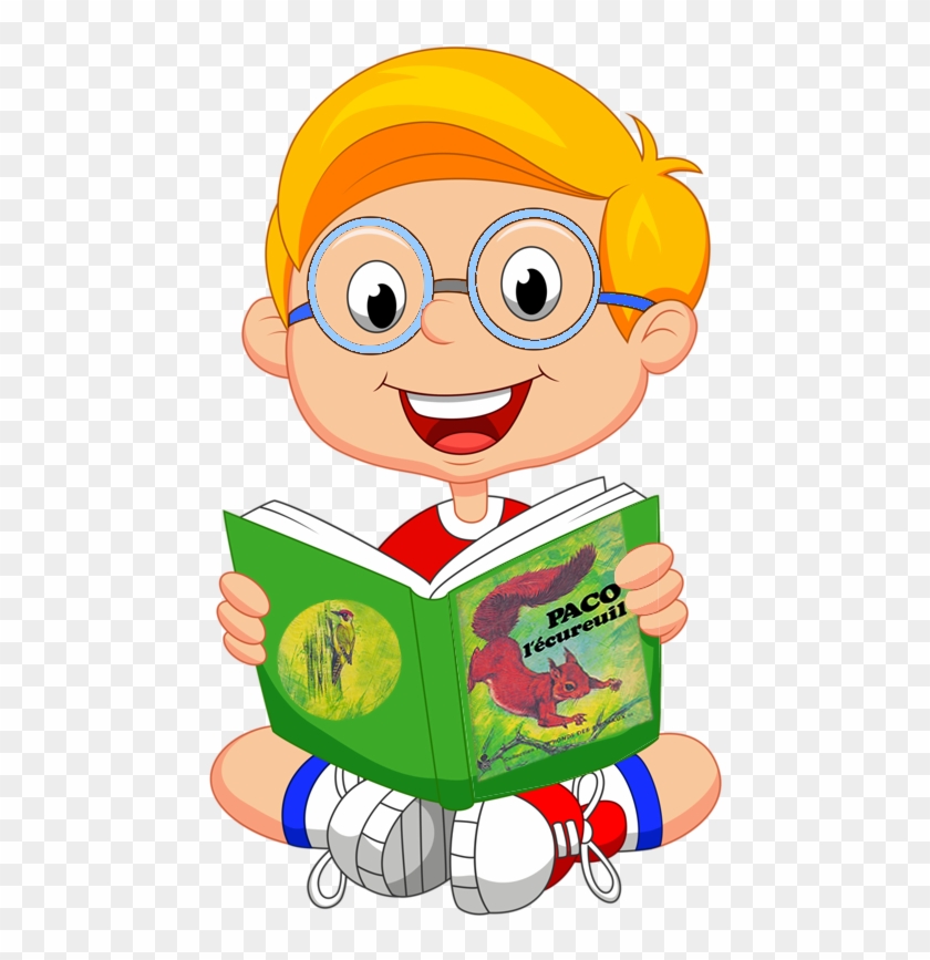 Illustrator Of Children Png And Clipart - Cartoon Kid Reading Transparent Png