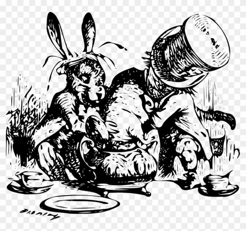 Mad Hatter Alice's Adventures In Wonderland The Dormouse - Alice's Adventures In Wonderland March Hare Clipart