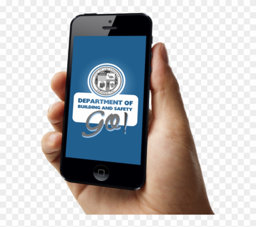 Hand With Mobile Phone - Los Angeles Clipart