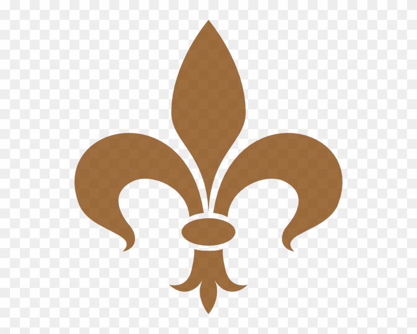 How To Set Use Brown Fleur De Lis Svg Vector - Brown Fleur De Lis Clipart