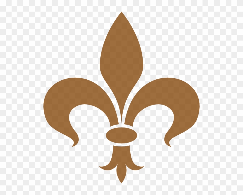 How To Set Use Brown Fleur De Lis Svg Vector - Brown Fleur De Lis Clipart #2986074