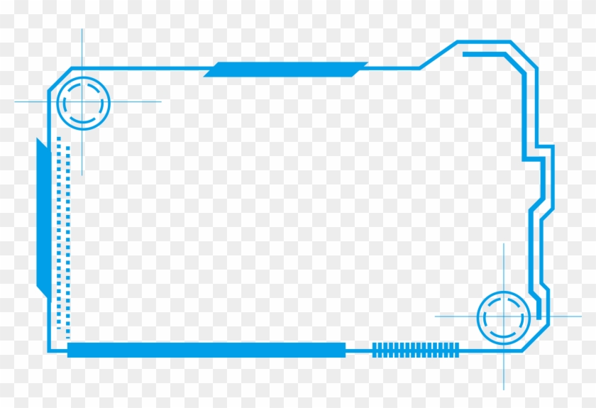 Tech Border Blue Simple Lines Png And Psd - High Tech Futuristic Borders Clipart #2986305