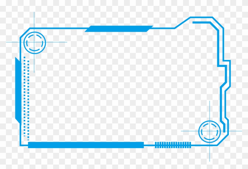 Tech Border Blue Simple Lines Png And Psd - High Tech Futuristic Borders Clipart