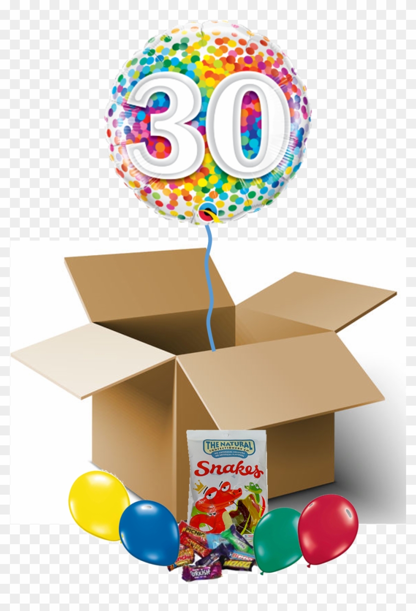 30th Birthday Balloon In A Box - 30th Birthday Logo Png Clipart