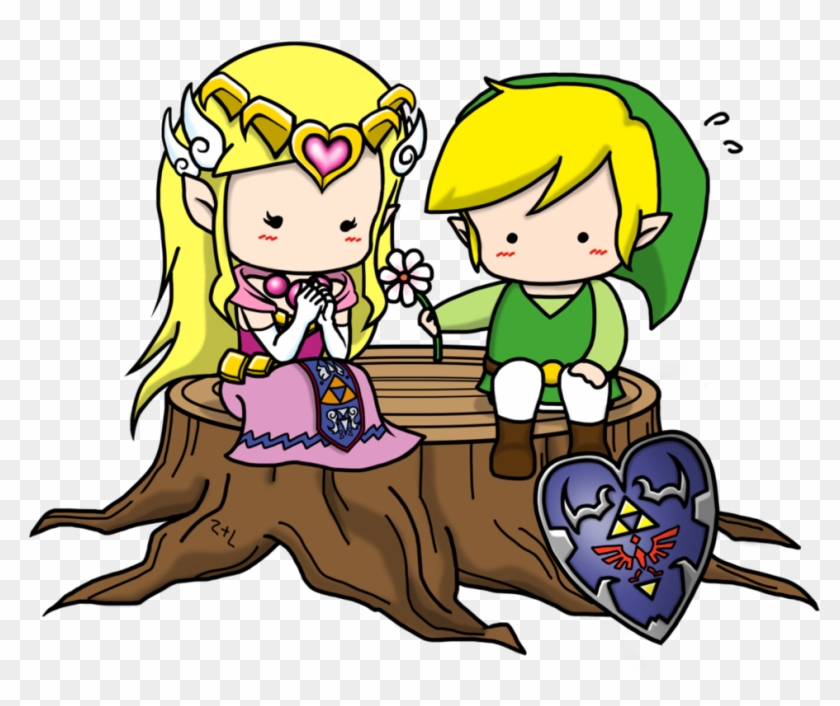 Link And Zelda Png - Legend Of Zelda Love Clipart