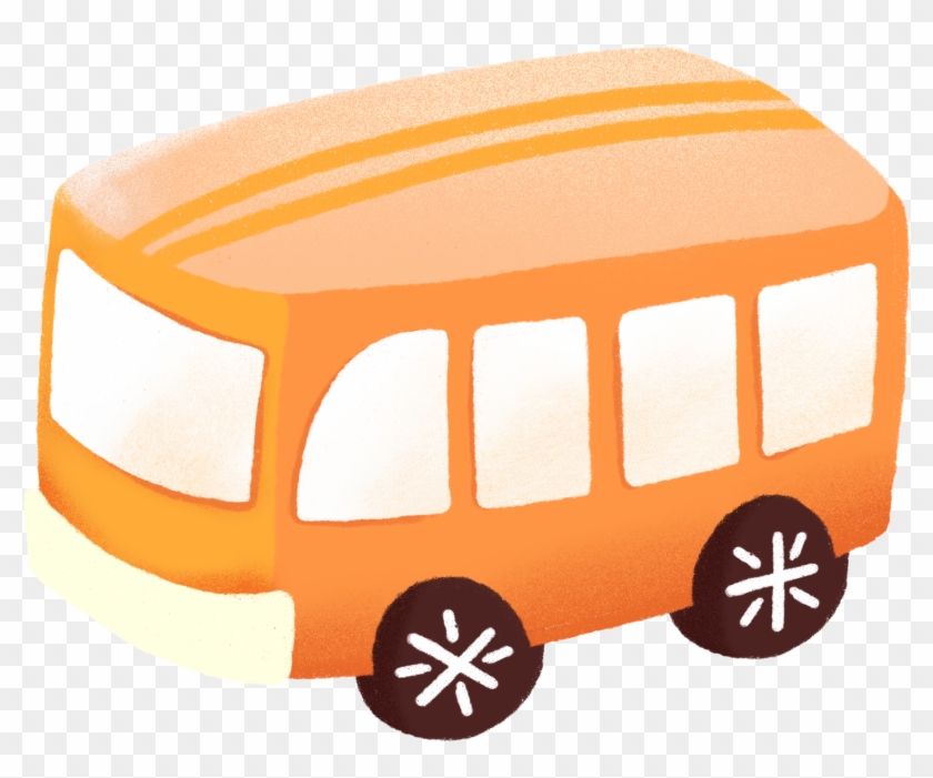 Cartoon Hand Drawn Illustration School Bus Png And - School Bus Clipart #2987148