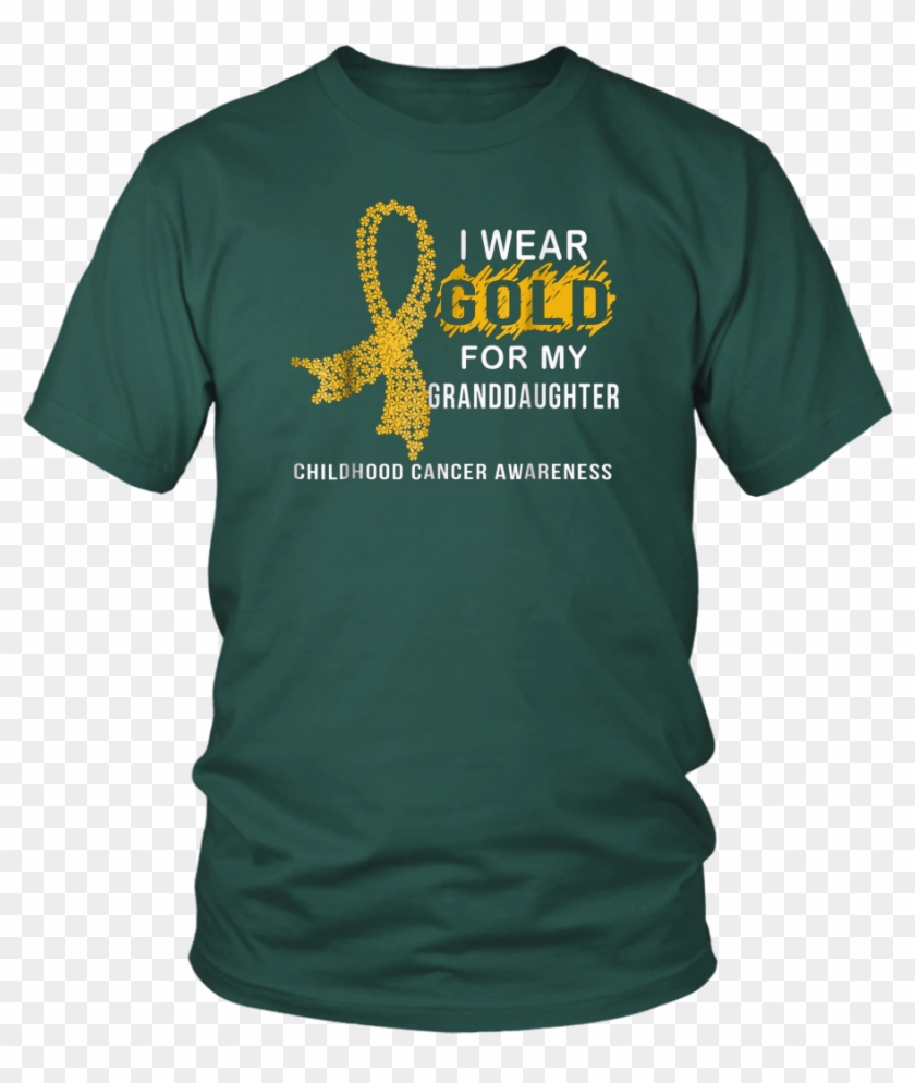 I Wear Gold For My Granddaughter Gold Ribbon T-shirt - Larry Bernandez T Shirt Clipart