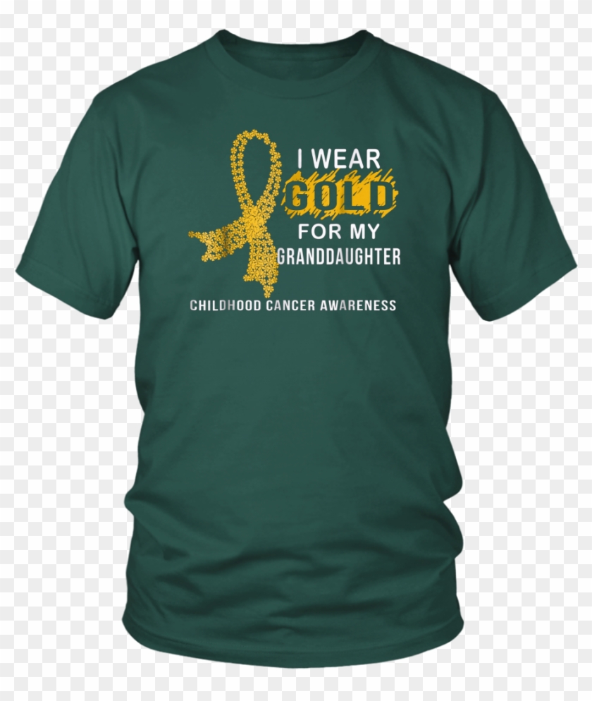 I Wear Gold For My Granddaughter Gold Ribbon T-shirt - Larry Bernandez T Shirt Clipart #2987371