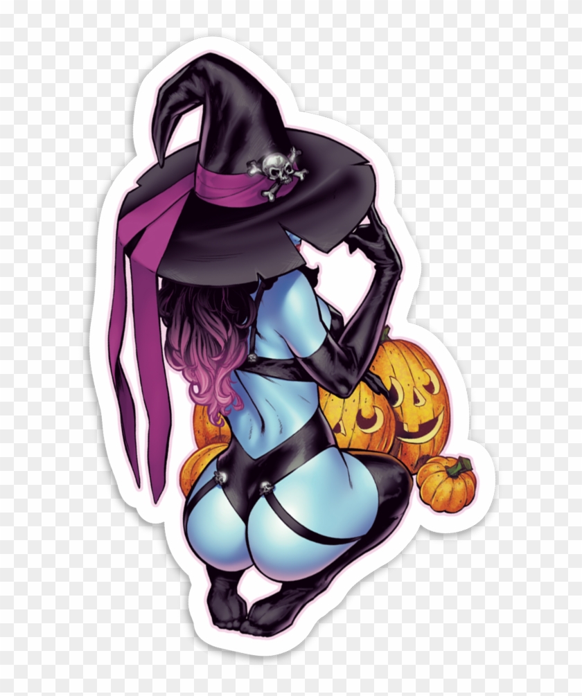 Blue Witch - Sticker 4 - 7'' - Witchcraft , Png - Witch Stickers Clipart #2987567