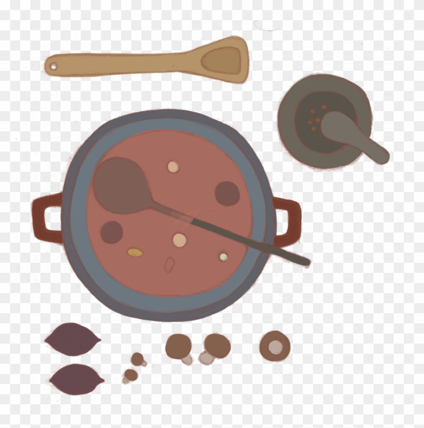 Hand Painted Stockpot Purple Potato Mushroom Png And - Psd Clipart