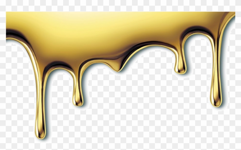 Gold Drip Png , Png Download - Gold Paint Drip Png Clipart #2988180
