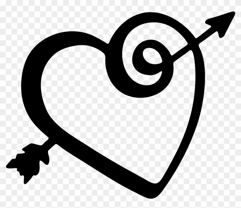 Corazón Con Flecha - Vinilos Decorativos Dia De Los Enamorados Clipart