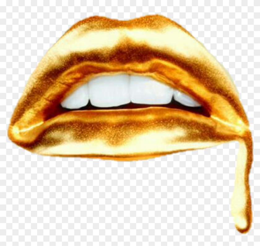Gold Drip Png Transparent Background - Dripping Lips Transparent Clipart