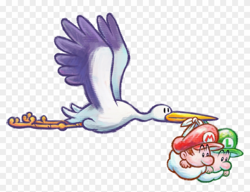 Super Mario Wiki Β - Stork And Baby Mario Clipart