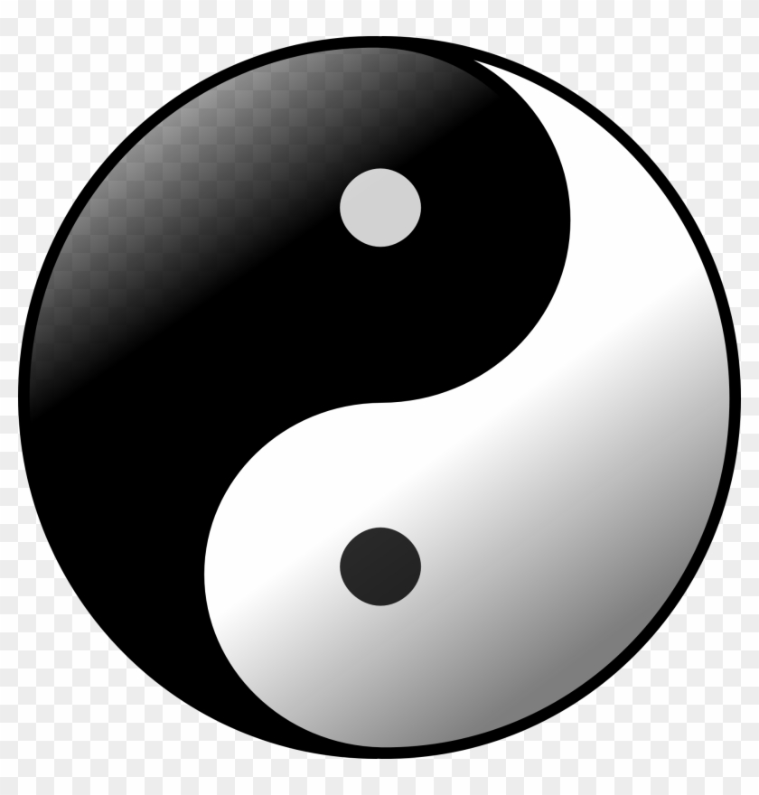Taijitu Yin Yang Ball Bull Png Image - White And Black Ball Clipart #2989058