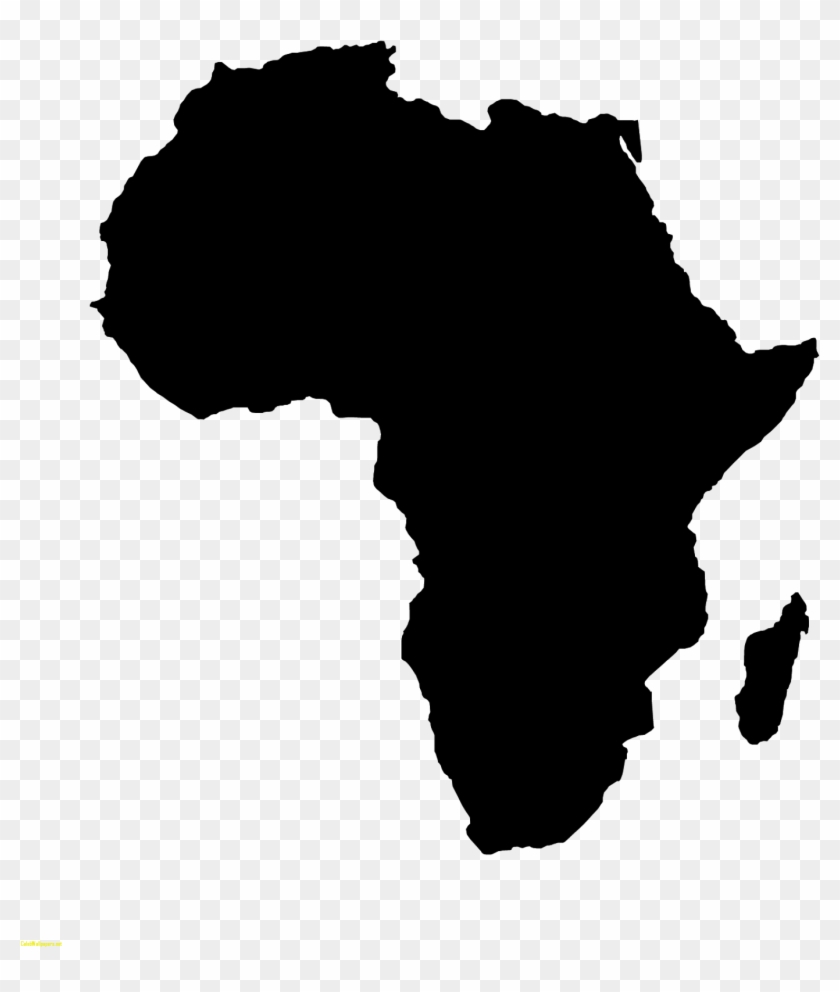 Africa, Map, Vector Map, Black, Black And White Png - African Map Black And White Clipart #2989141