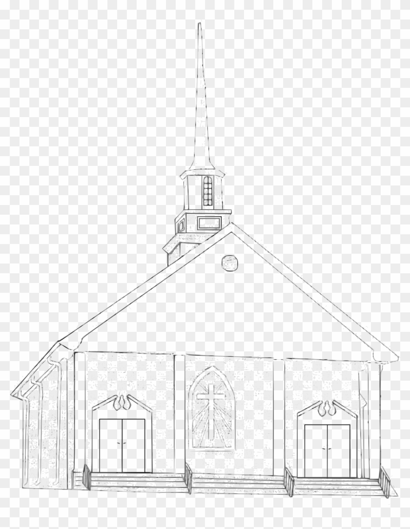 Clipart Free Big Image Png - Country Church Outline Transparent Png