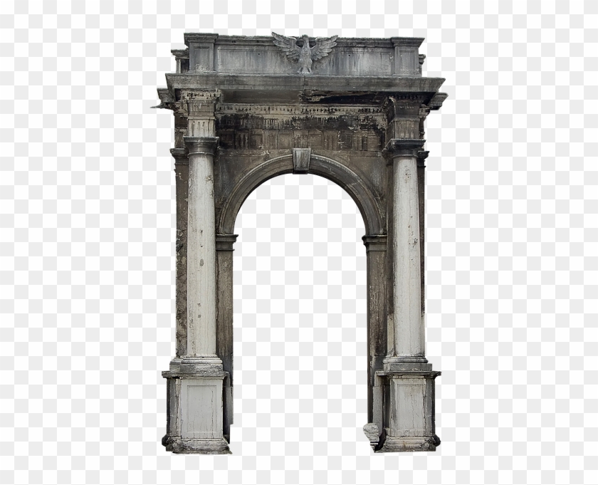 Portal, Columns, Architecture, Building, Entrance, - Old Stone Pillar Png Clipart #2990847