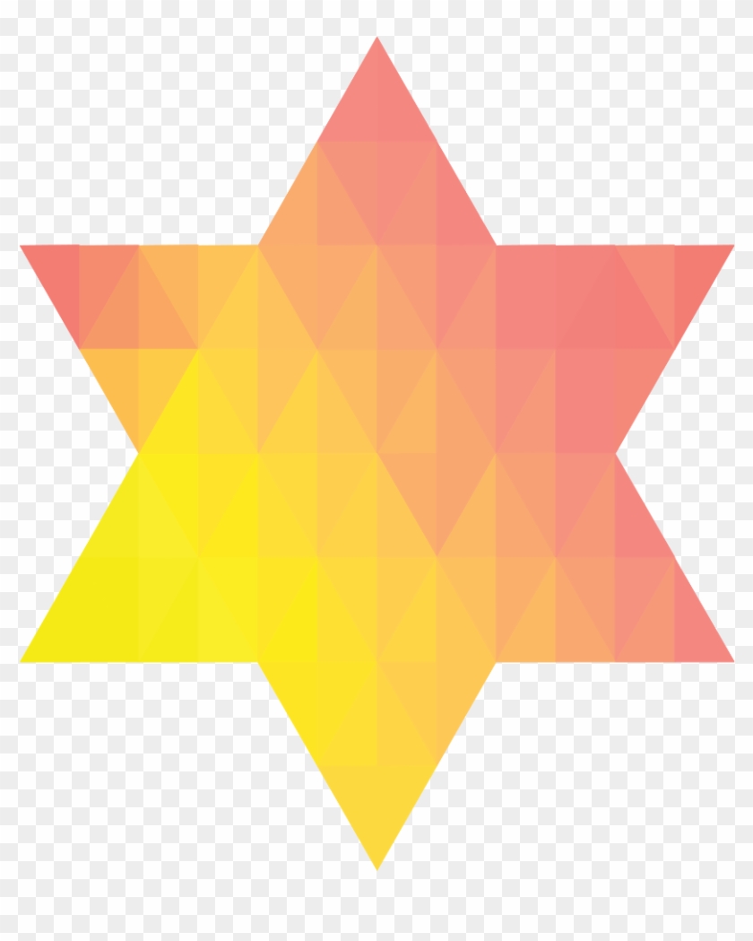 Geometric Jewish Star Of David Iv - Jewish Star Png Clipart