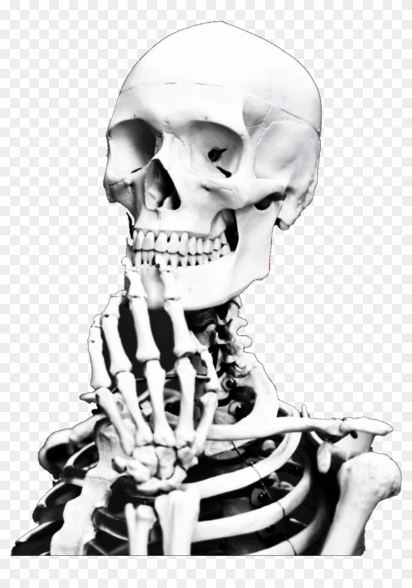 Skeleton Thinking Clipart