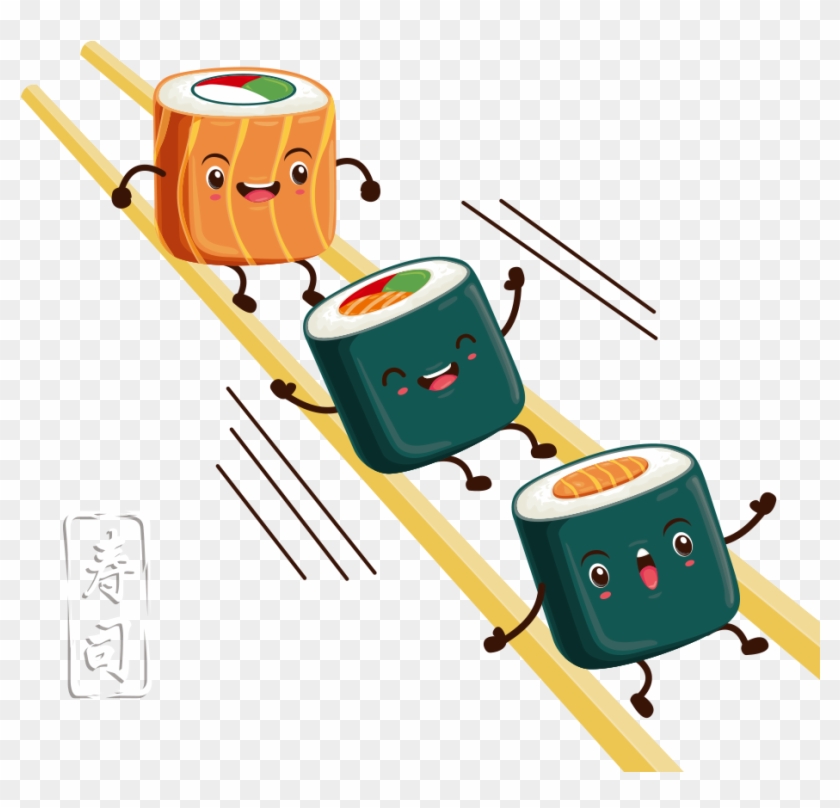 Cartoon Sushi Png - Sushi Animação Png Clipart #2991557