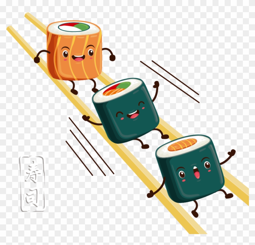Cartoon Sushi Png - Sushi Animação Png Clipart