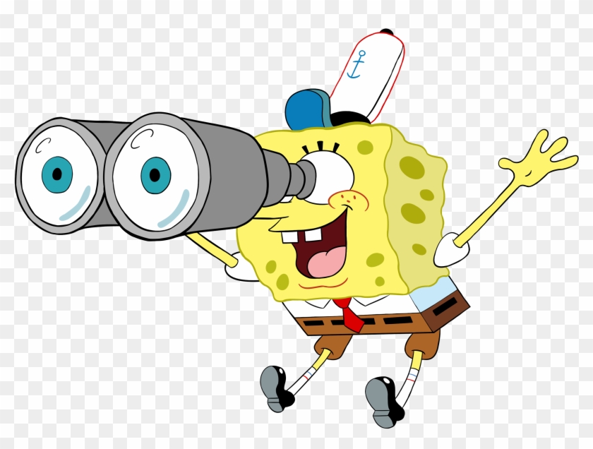 Spongebob With Binoculars Eyecupcakes Spongebob With - Spongebob Looking Through Binoculars Clipart #2991866