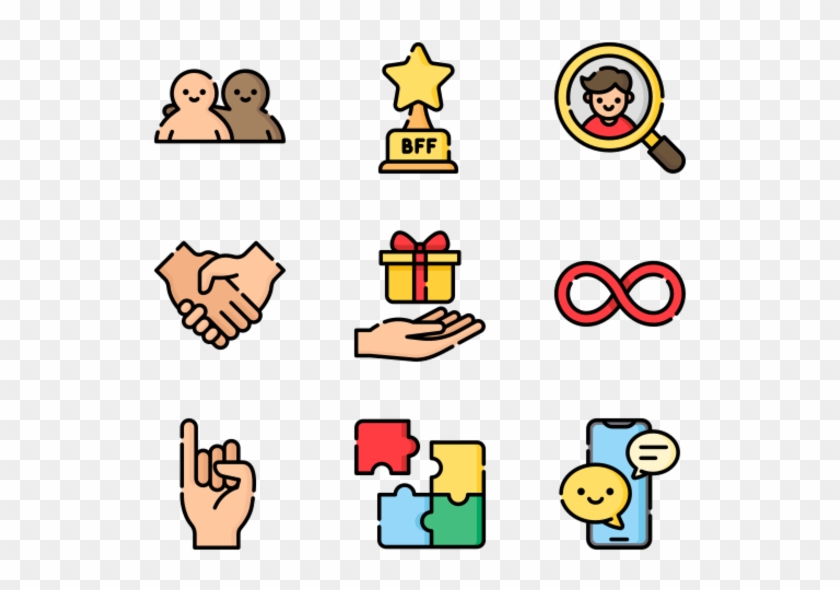 Friendship - Hand Drawn Color Icons Clipart #2994029