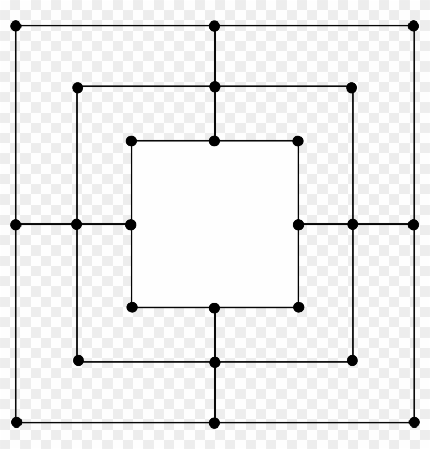 Box Square Target Cursor Dots Png Image - Nine Men Morris Board Clipart