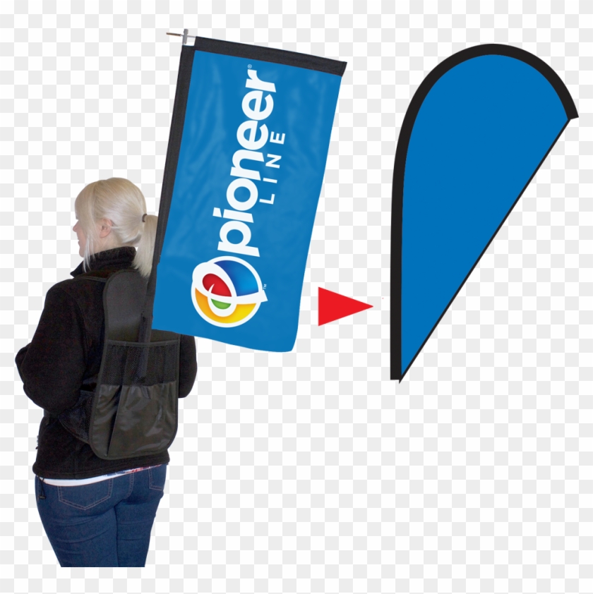 Tear Drop Backpack Flag Kit - Banner Clipart