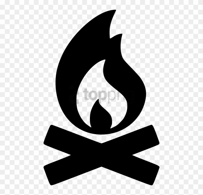 Free Png Campfire Fire Svg Icon Free- Icon Png Images - Fogata Silueta Png Clipart