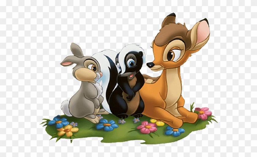Rabbit Png Cartoon - Bambi And Thumper And Skunk Clipart #2995317