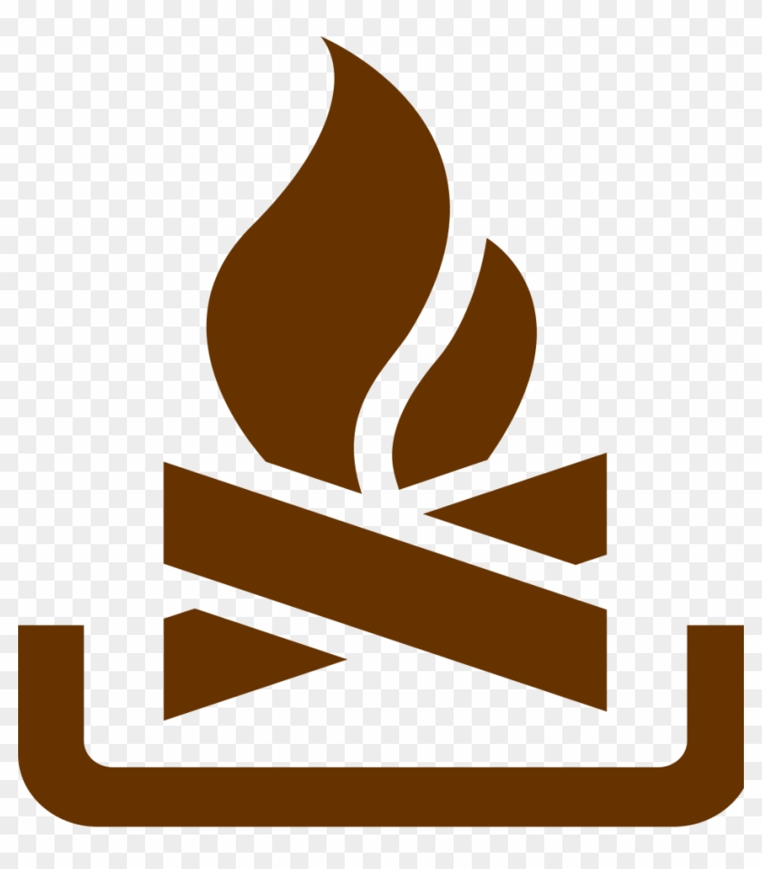 Campfire Pictogram Brown - Campfire Symbol Clipart