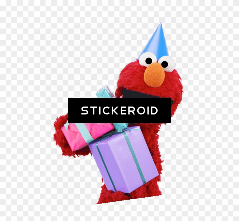 Sesame Street Elmo With Gifts - Elmo Happy Birthday Png Clipart