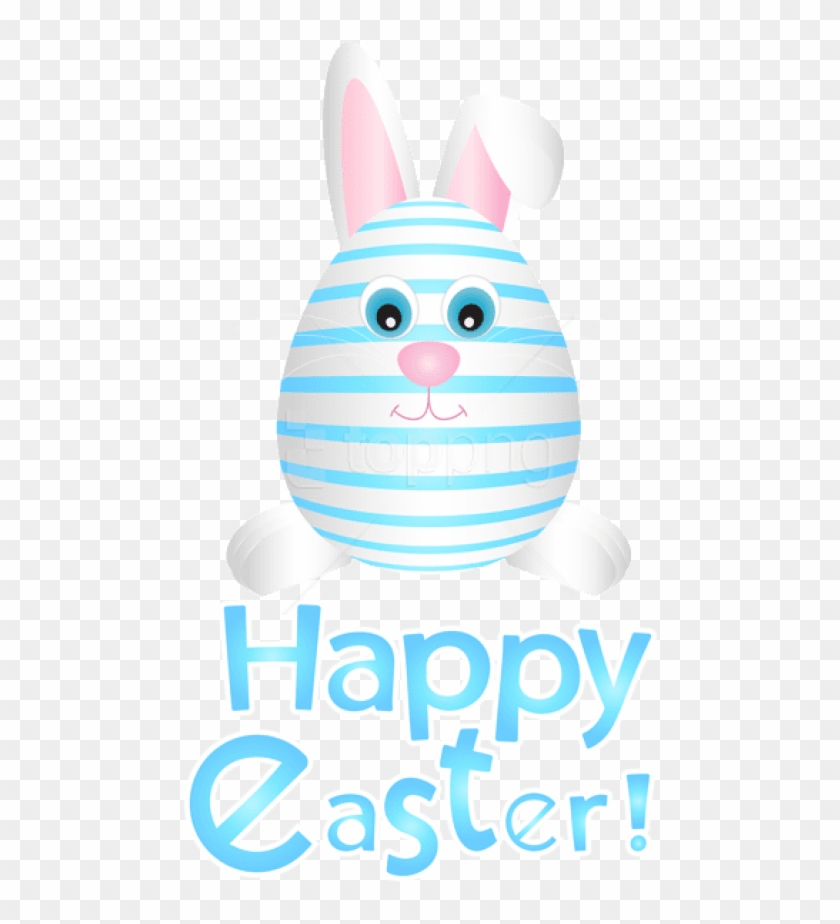 Free Png Download Easter Bunny Egg Blue Png Images - Cartoon Clipart