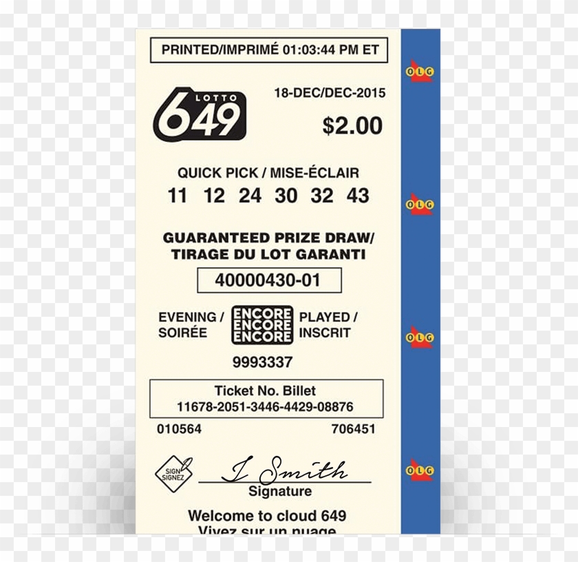 Winning Customer Receipt - Lotto 649 Clipart #2997415