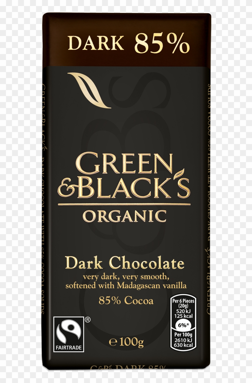 Green & Black's 85% Dark Chocolate Bar - Green And Blacks Clipart
