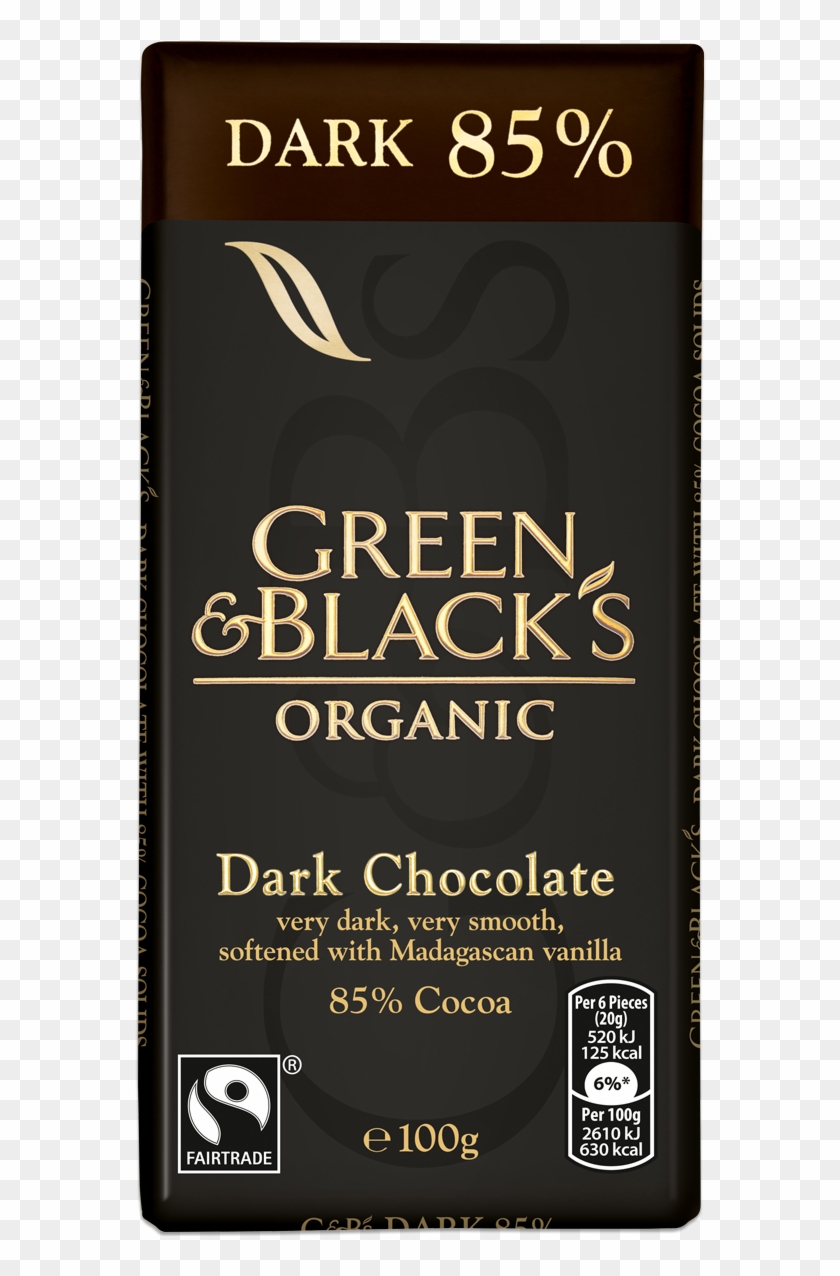 Green & Black's 85% Dark Chocolate Bar - Green And Blacks Clipart #2997635