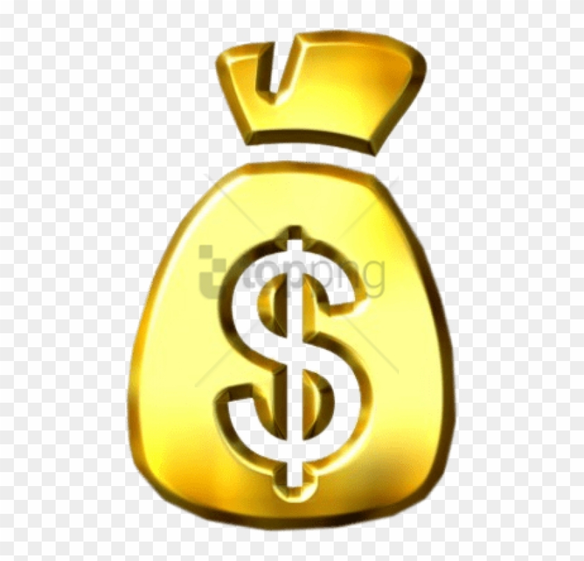 Free Png Gold Money Sign Png Png Image With Transparent - Bag Of Money Gold Clipart